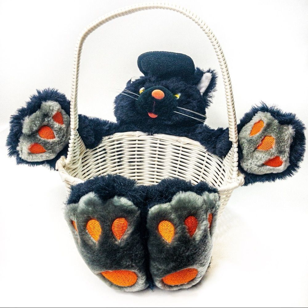 80’s Vintage Cat Halloween Treat Basket